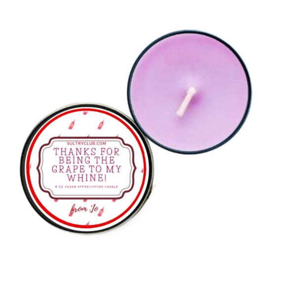 Thanks For Being The Grape To My Whine - Gift Candle - Picture 1 of 3
